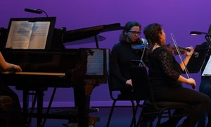 Sinfonia Cymru musicians on stage